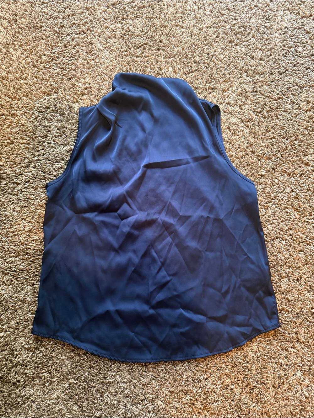 Satin like high neck top